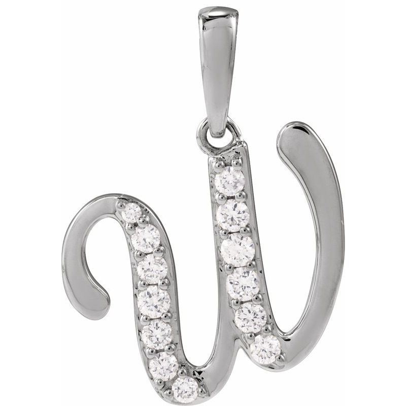 Accented Initial Necklace or Pendant
