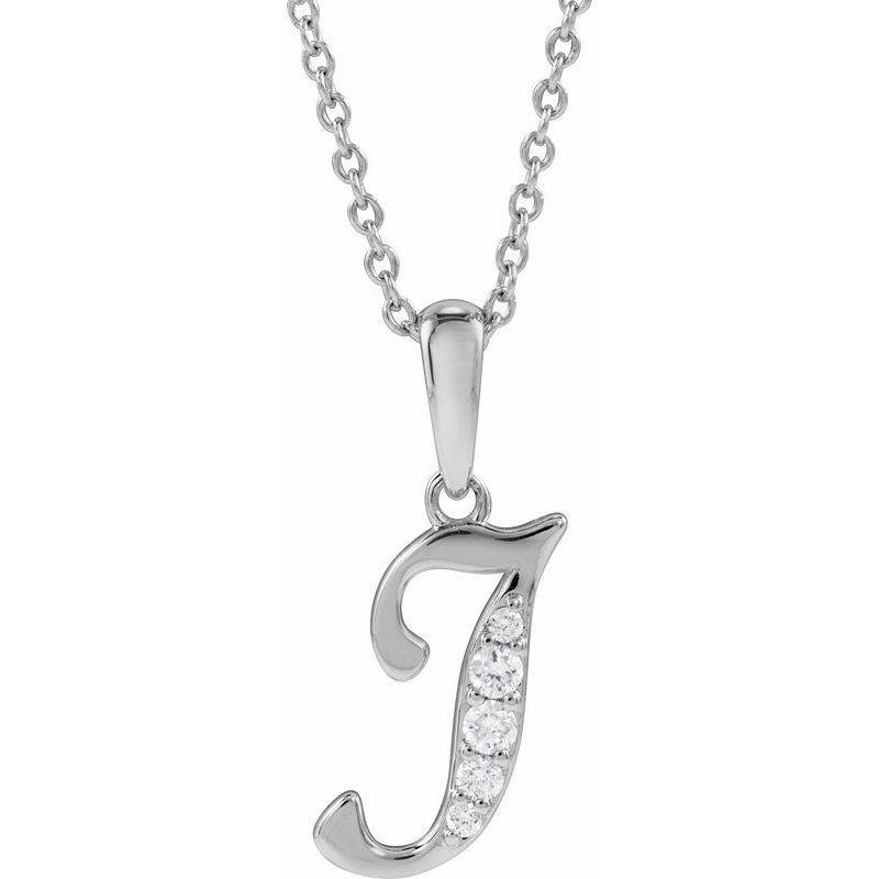Accented Initial Necklace or Pendant