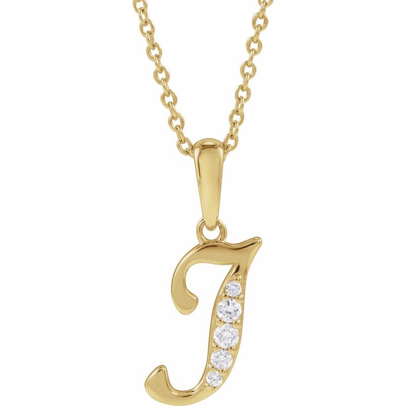 Accented Initial Necklace or Pendant