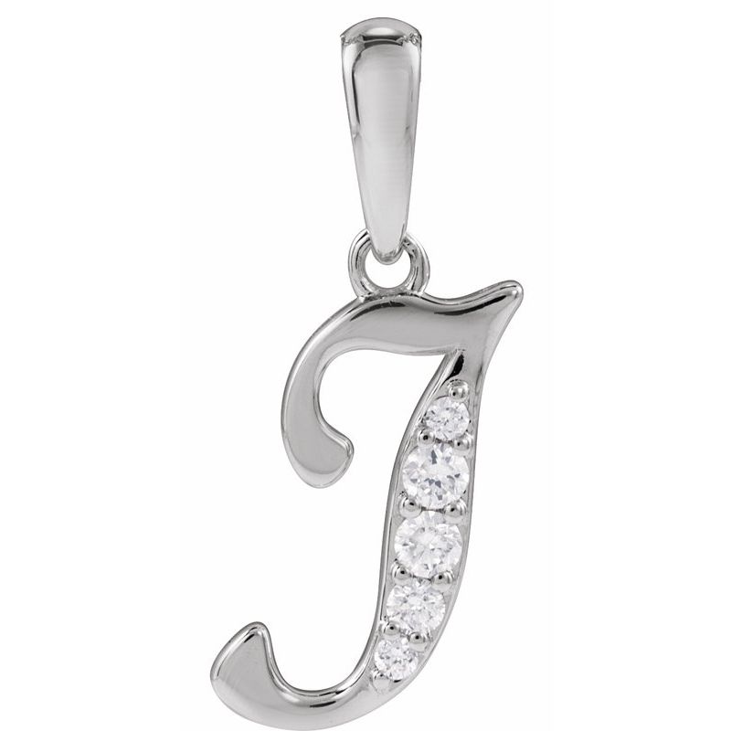Accented Initial Necklace or Pendant