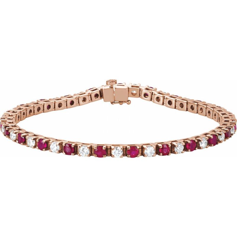 Lab-Grown & 2 3/8 ctw Lab-Grown Diamond Line 7″ Bracelet