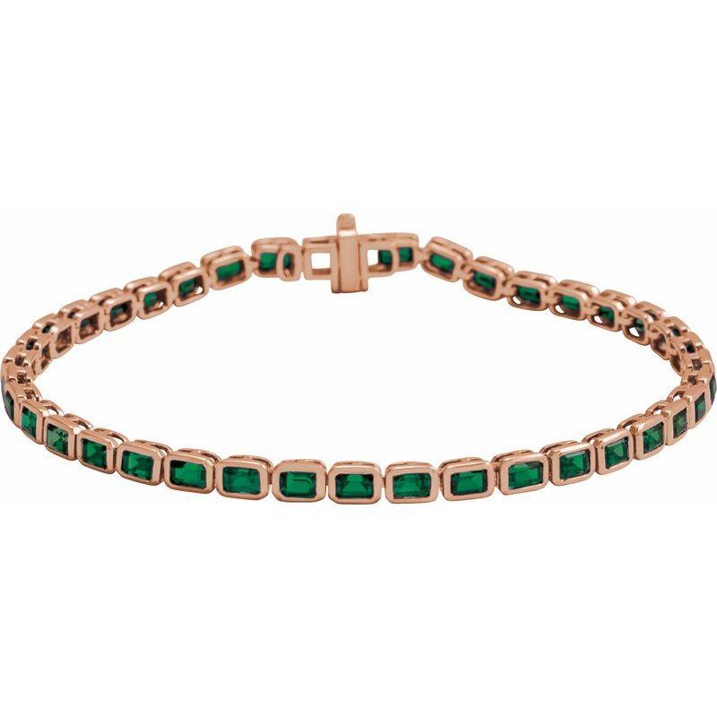 Bezel-Set Line Bracelet — 7″