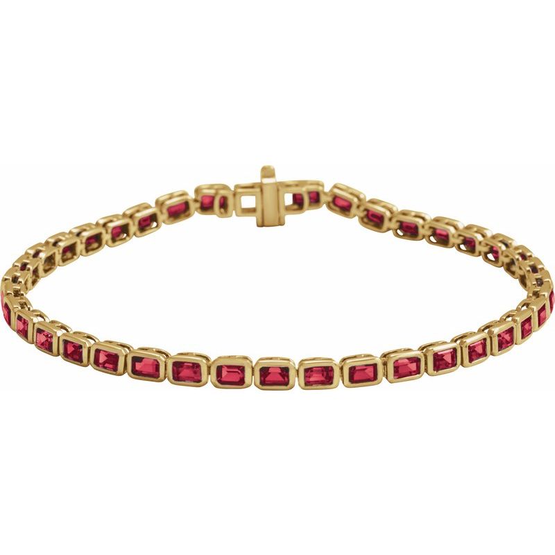 Bezel-Set Line Bracelet — 7″