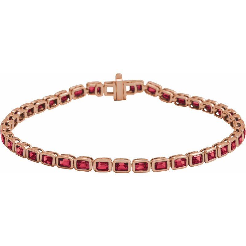Bezel-Set Line Bracelet — 7″