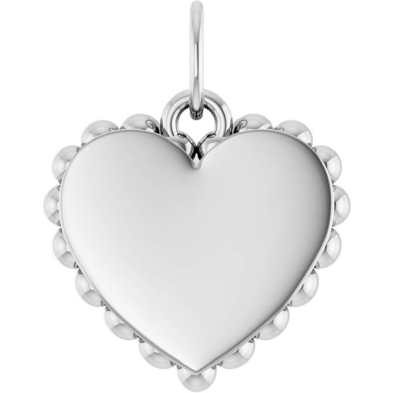 Engravable Heart Necklace or Charm/Pendant
