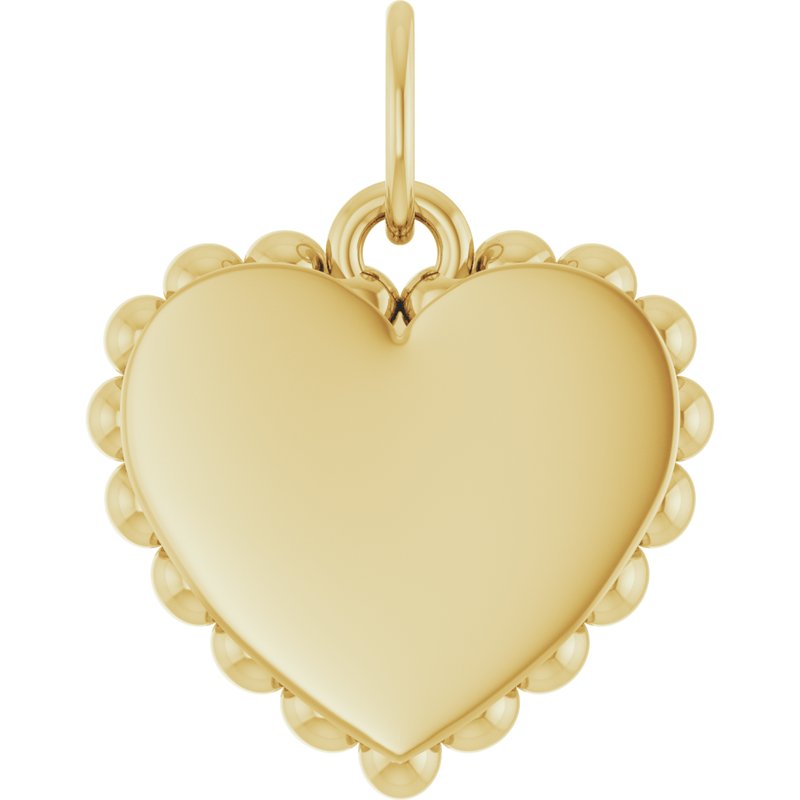 Engravable Heart Necklace or Charm/Pendant