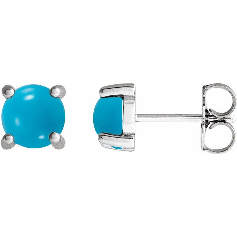 4-Prong Cabochon Earrings