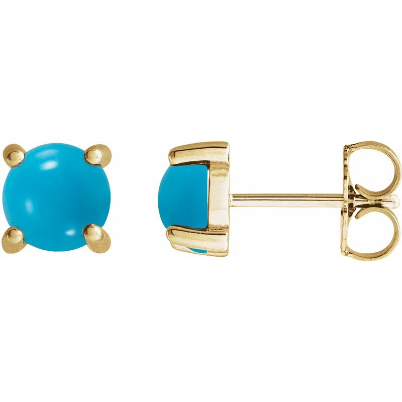 4-Prong Cabochon Earrings