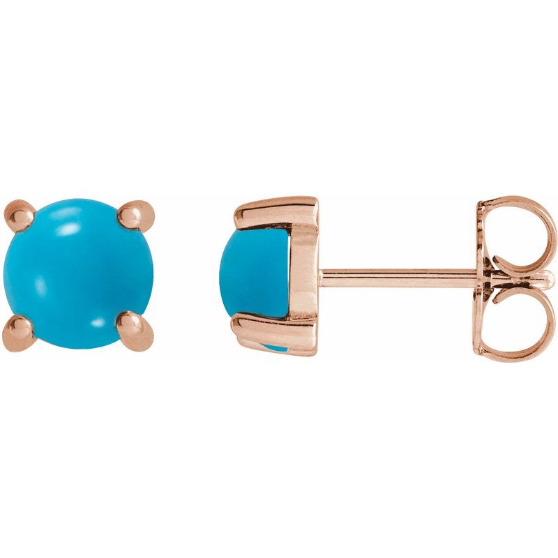 4-Prong Cabochon Earrings
