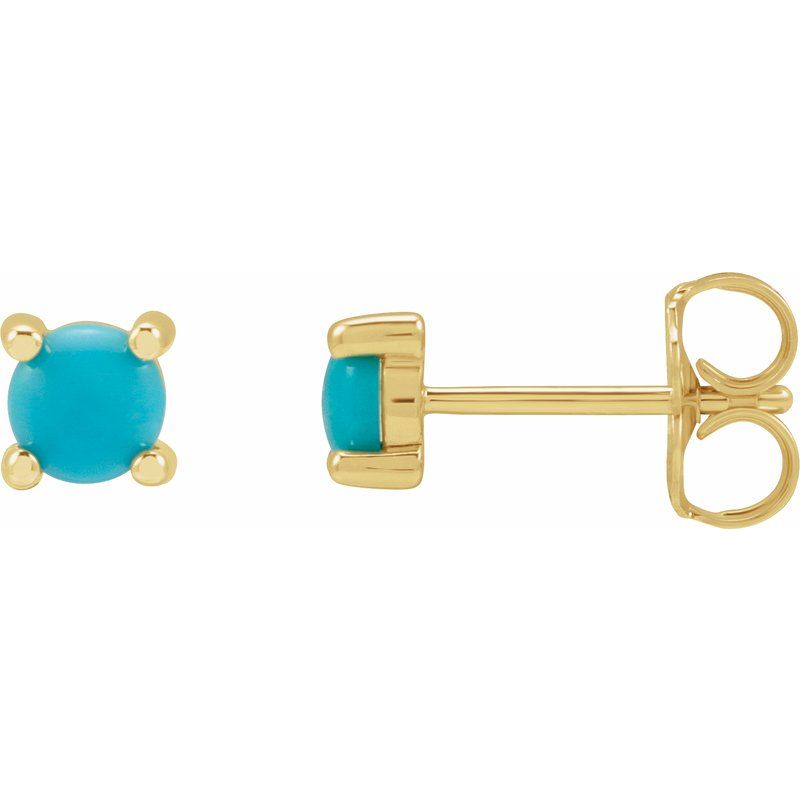 4-Prong Cabochon Earrings