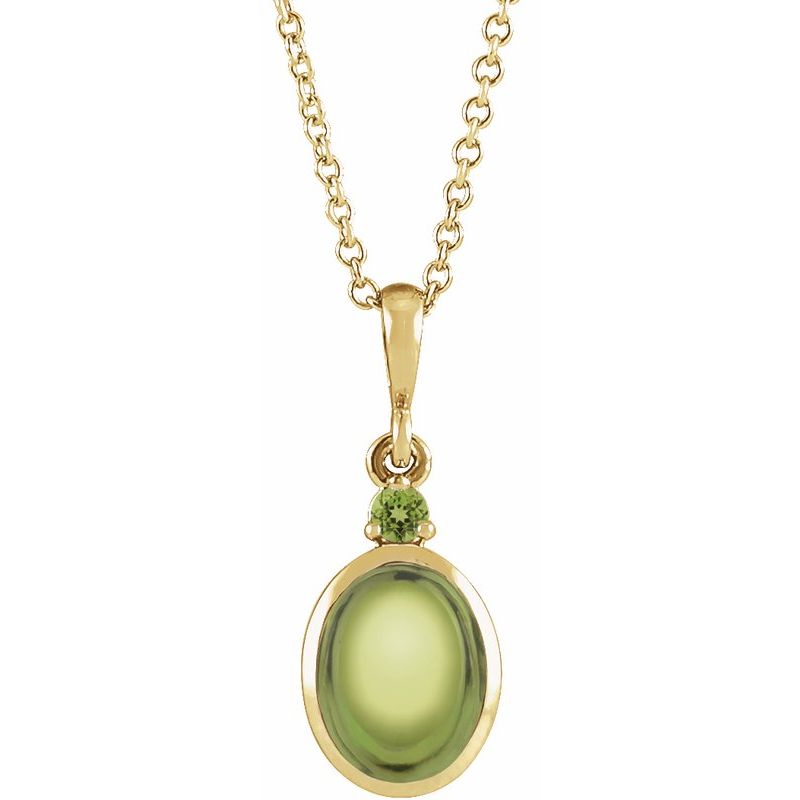 Cabochon Bezel-Set Necklace or Pendant