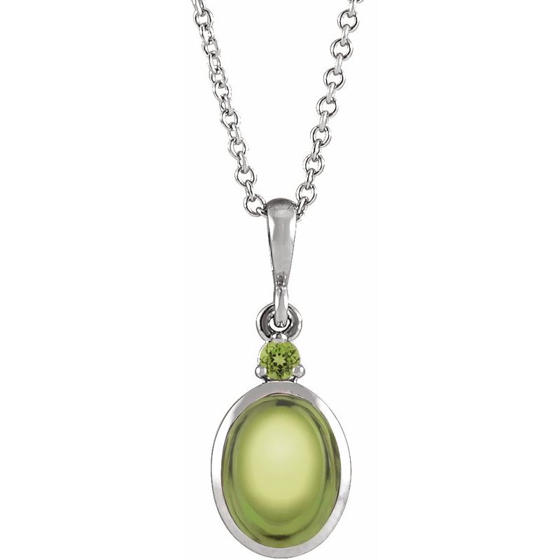 Cabochon Bezel-Set Necklace or Pendant