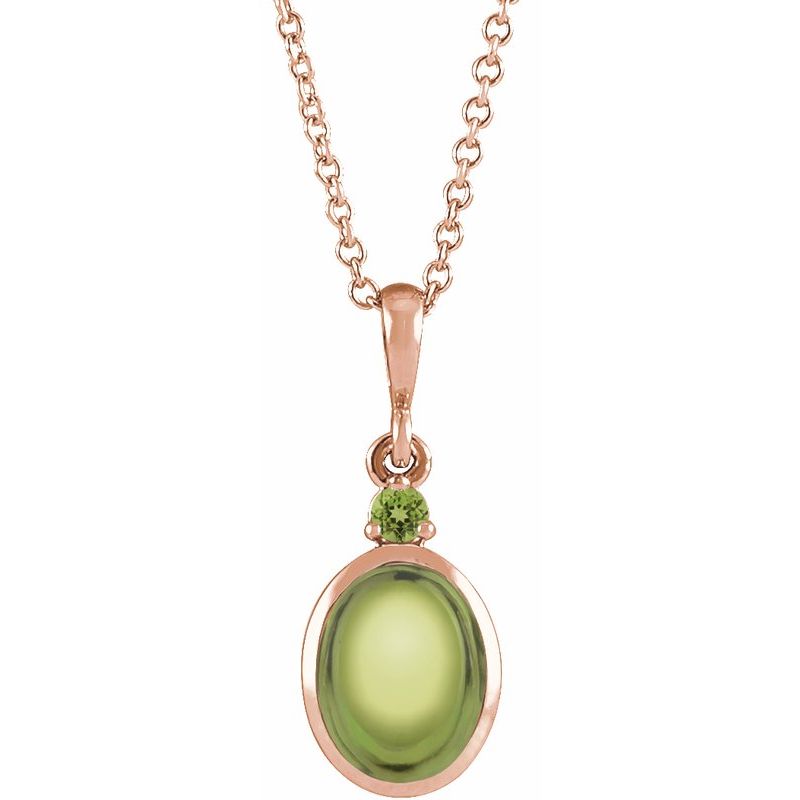 Cabochon Bezel-Set Necklace or Pendant