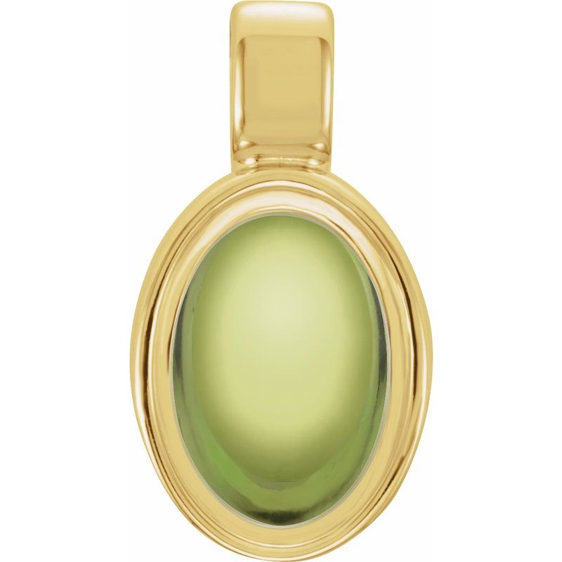 Oval Bezel-Set Cabochon Charm/Pendant