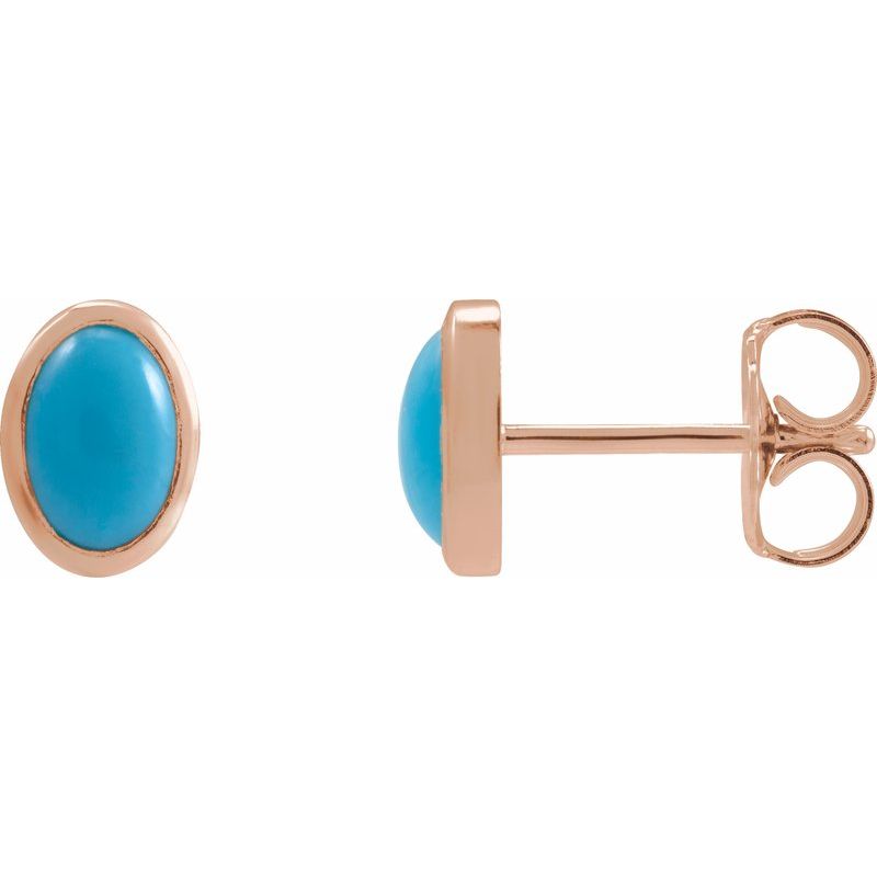 Bezel-Set Cabochon Earrings No. 2