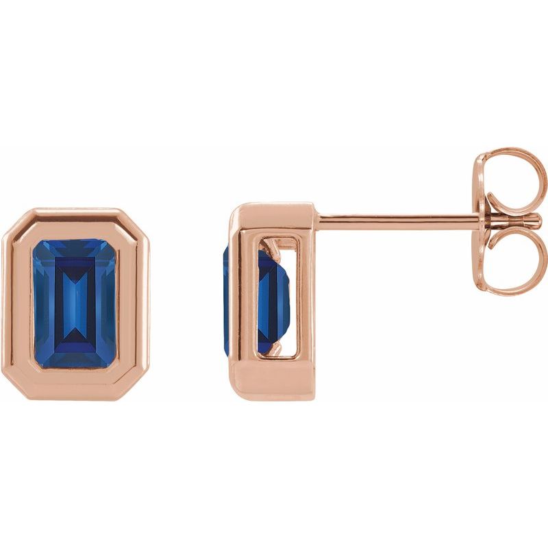 Back-Set Solitaire Earrings