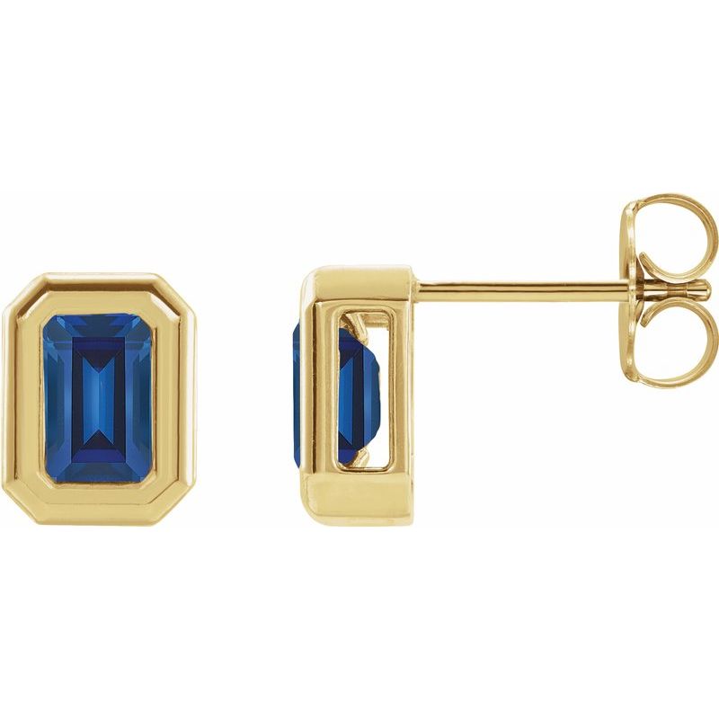 Back-Set Solitaire Earrings