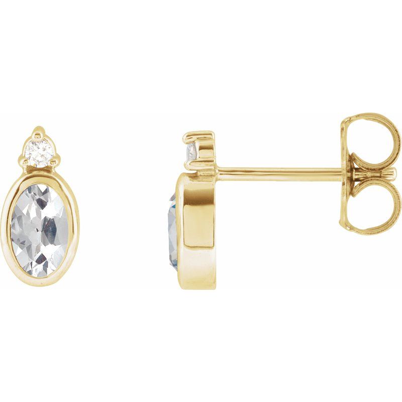 Accented Bezel-Set Earrings
