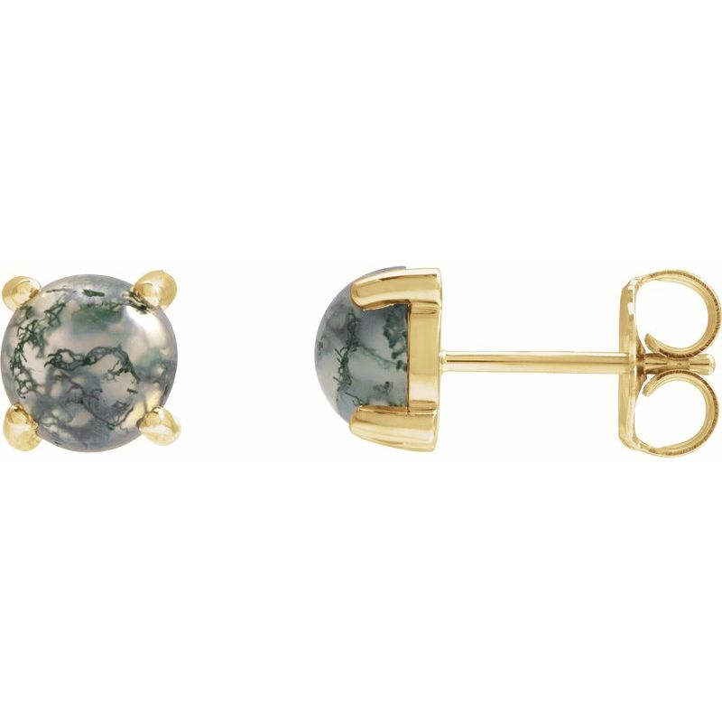 4-Prong Cabochon Earrings