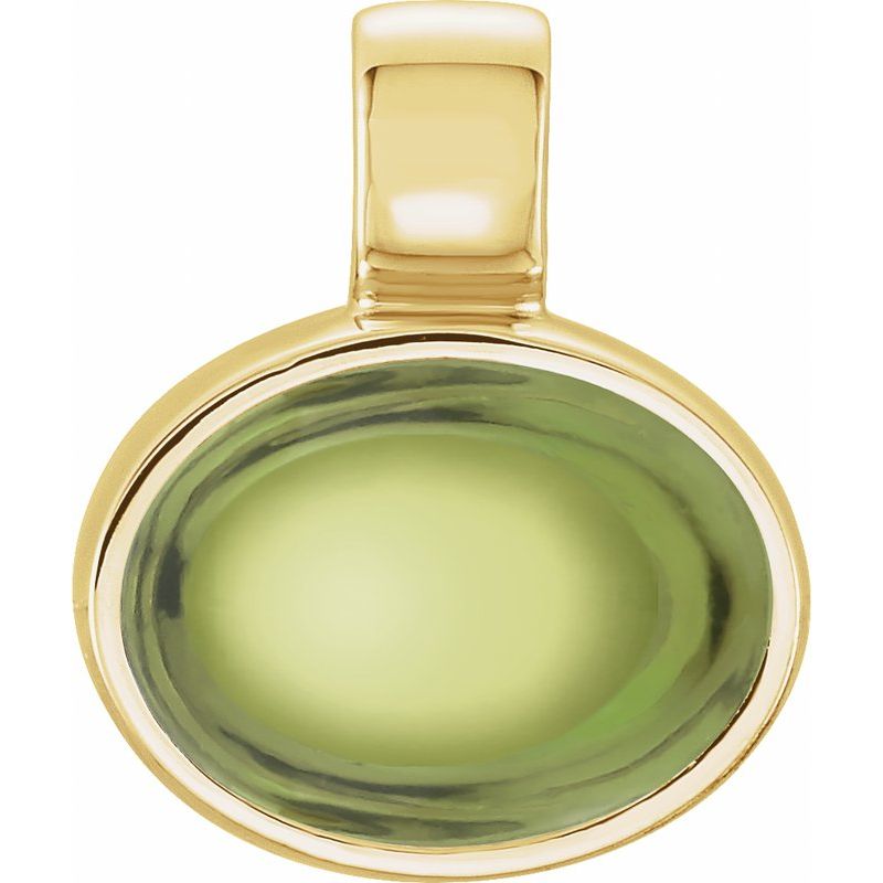 Oval Bezel-Set Pendant