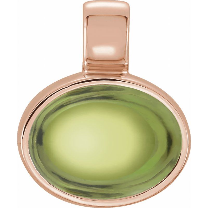 Oval Bezel-Set Pendant