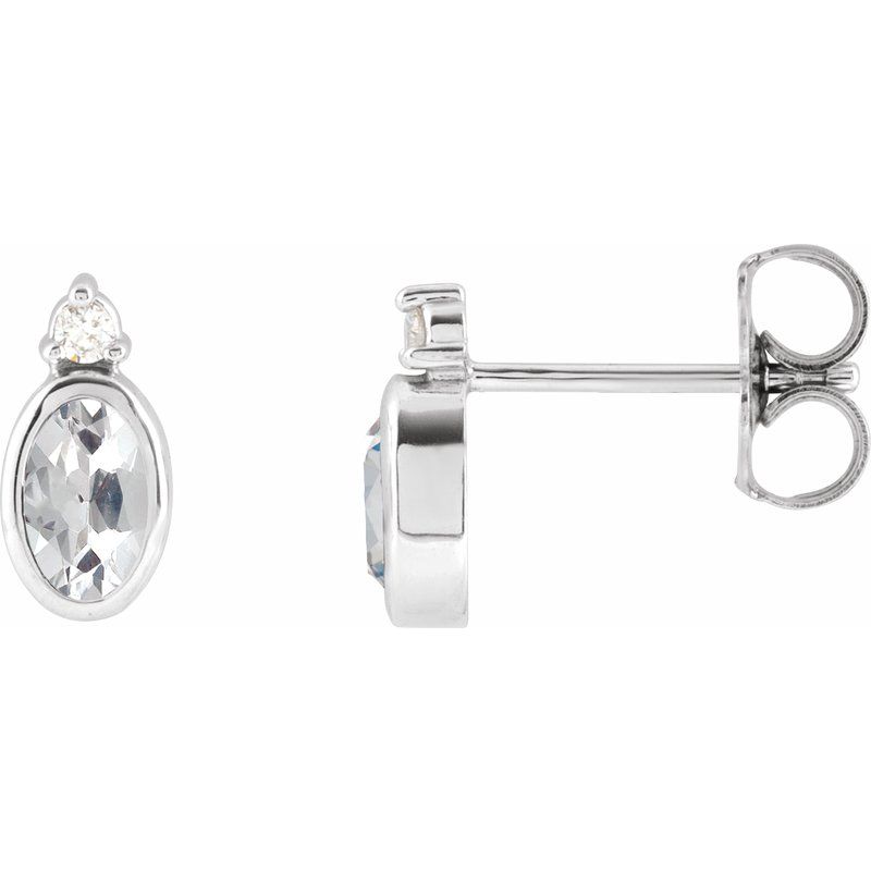 Accented Bezel-Set Earrings