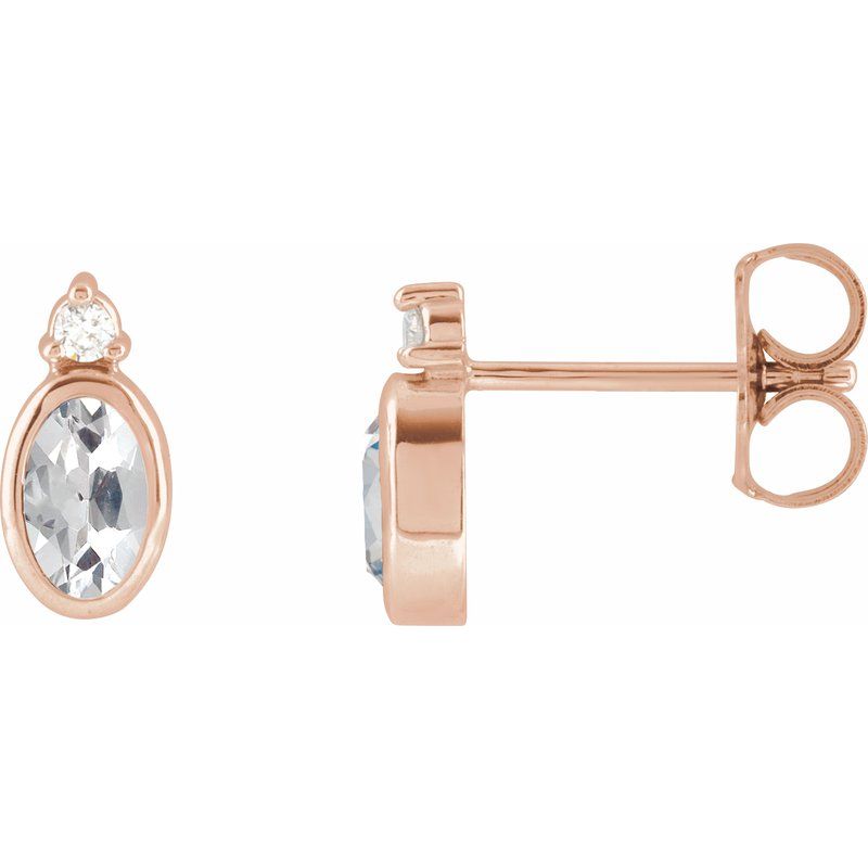 Accented Bezel-Set Earrings