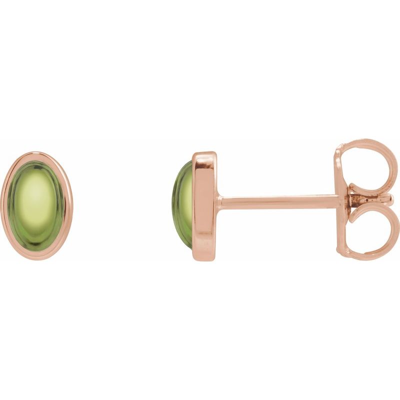 Bezel-Set Cabochon Earrings No. 2