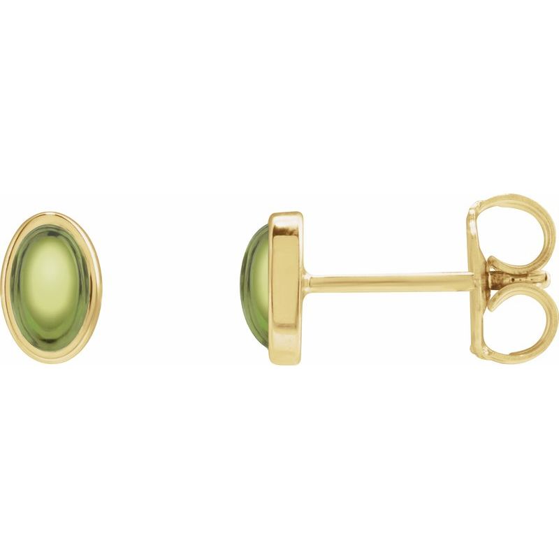 Bezel-Set Cabochon Earrings No. 2