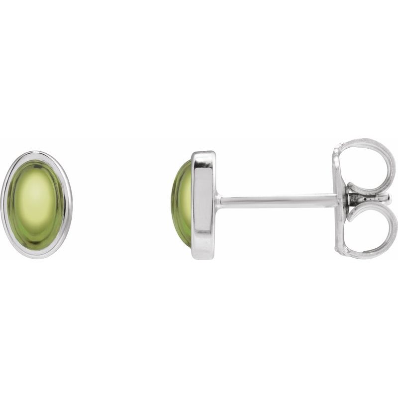 Bezel-Set Cabochon Earrings No. 2