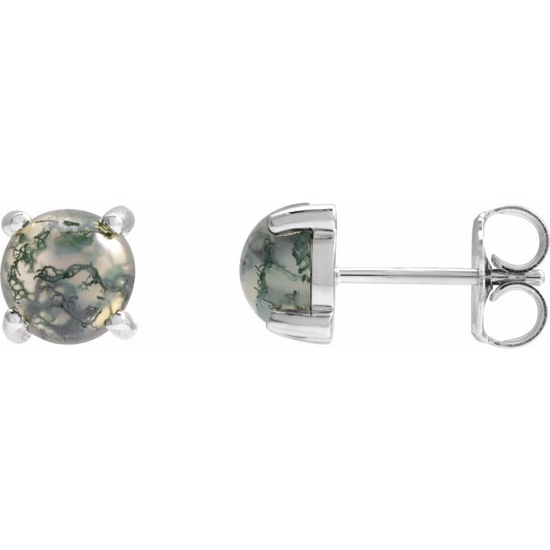 4-Prong Cabochon Earrings