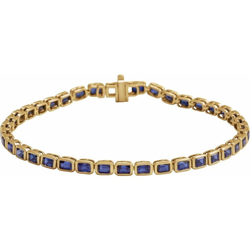 Bezel-Set Line Bracelet — 7″