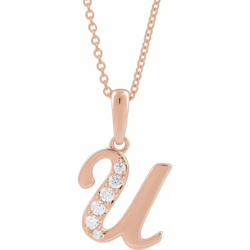 Accented Initial Necklace or Pendant