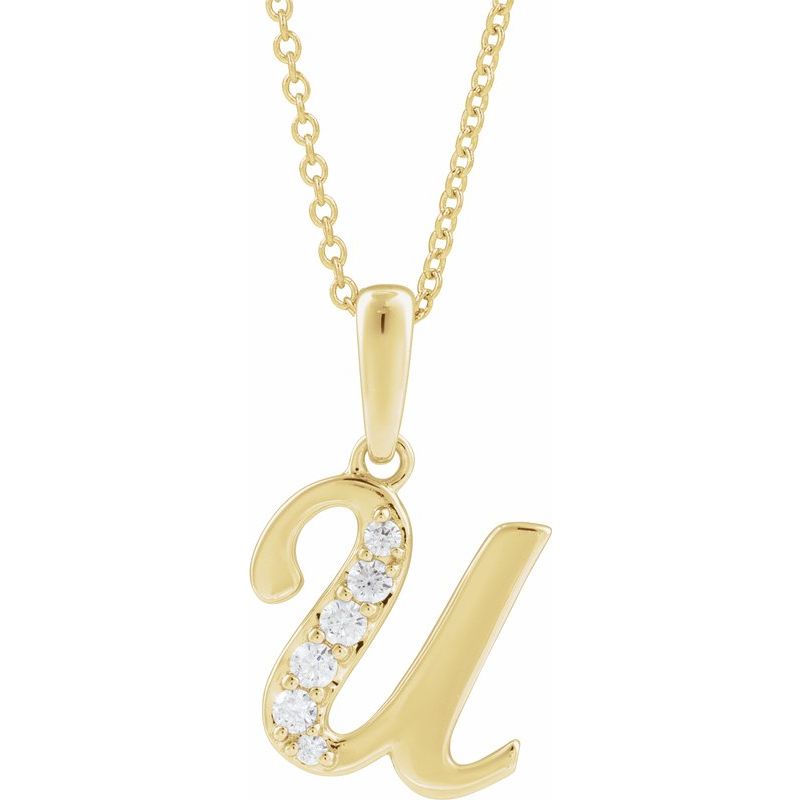 Accented Initial Necklace or Pendant