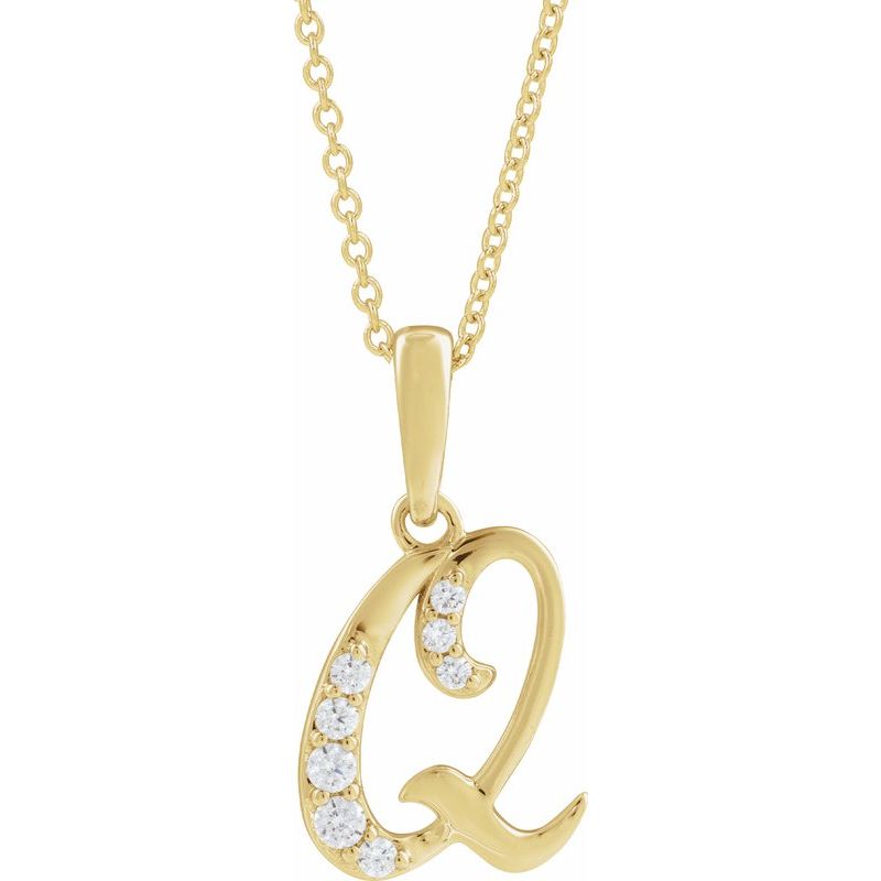 Accented Initial Necklace or Pendant