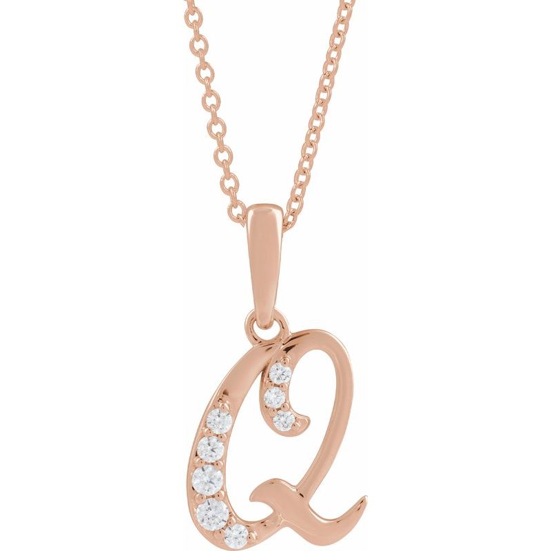 Accented Initial Necklace or Pendant