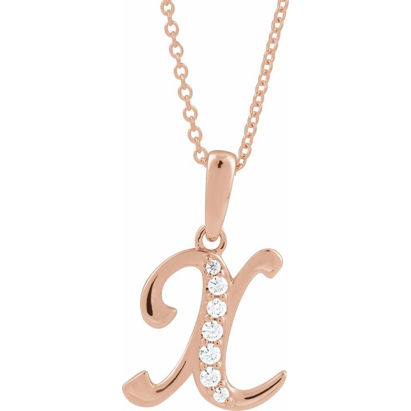 Accented Initial Necklace or Pendant