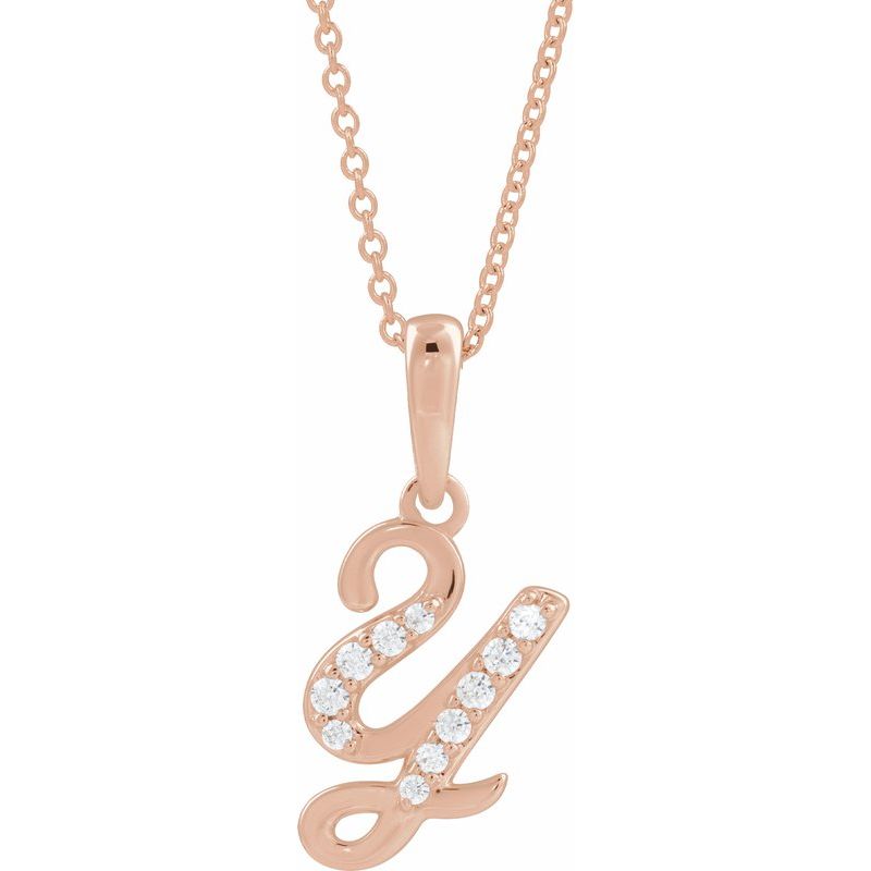 Accented Initial Necklace or Pendant