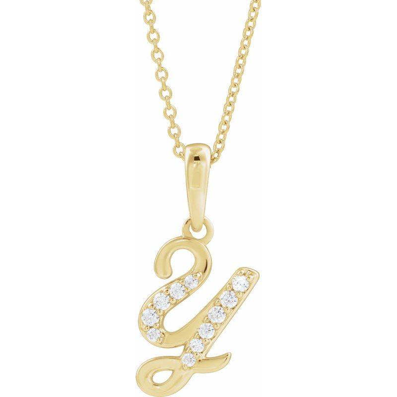 Accented Initial Necklace or Pendant