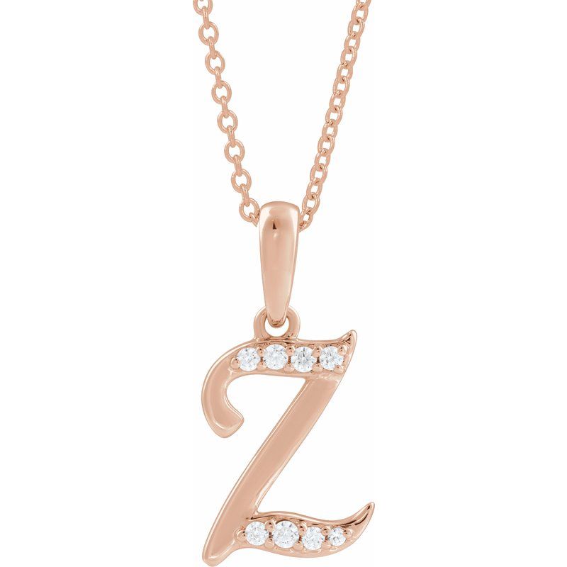 Accented Initial Necklace or Pendant