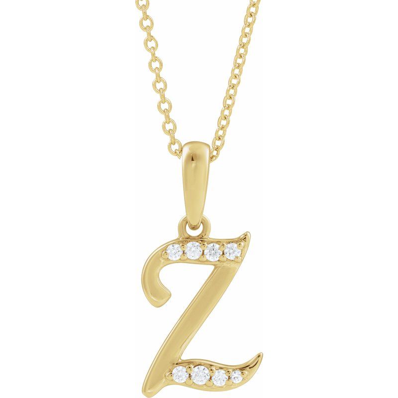 Accented Initial Necklace or Pendant