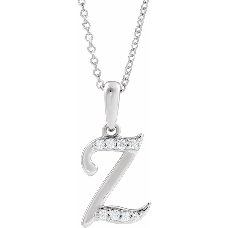 Accented Initial Necklace or Pendant