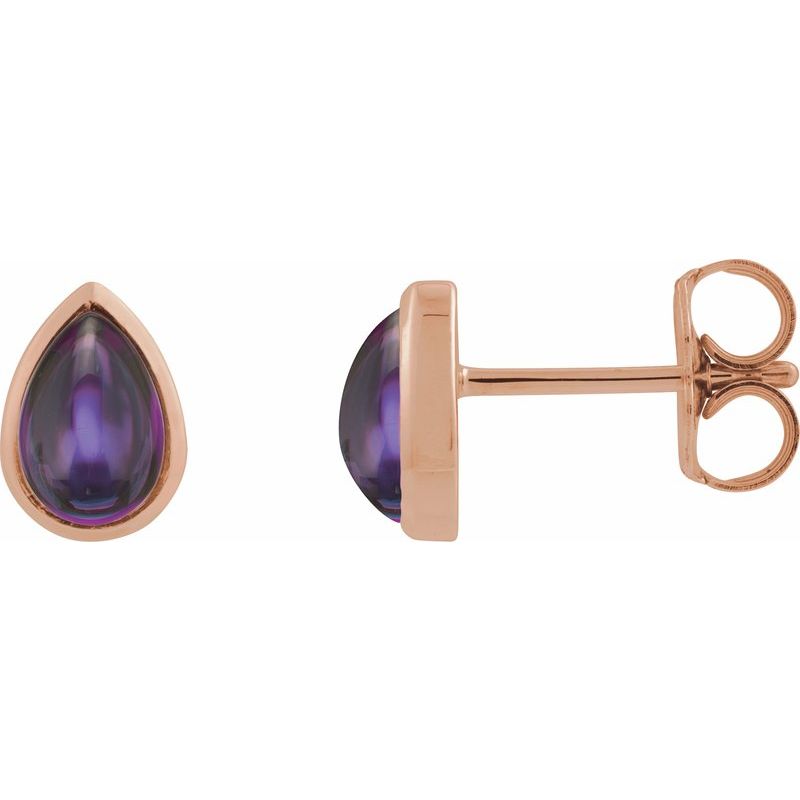 Bezel-Set Cabochon Earrings No. 3