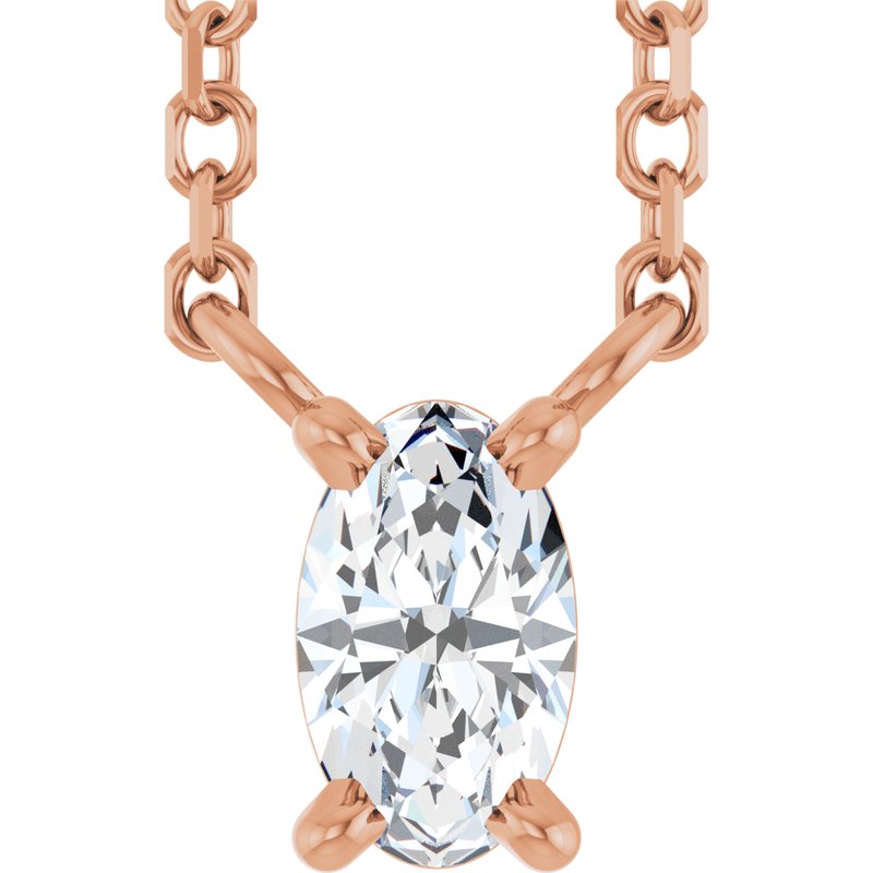 Solitaire Necklace — Diamond 18″