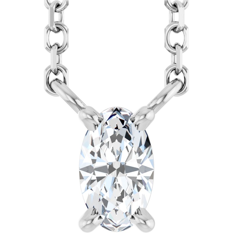 Solitaire Necklace — Diamond 18″