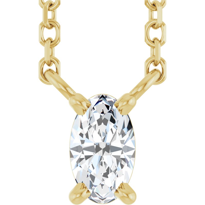 Solitaire Necklace — Diamond 18″