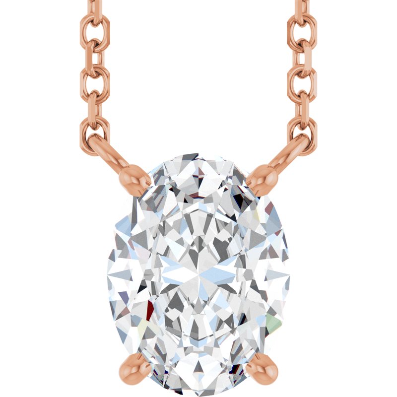 Solitaire Necklace — Diamond 18″