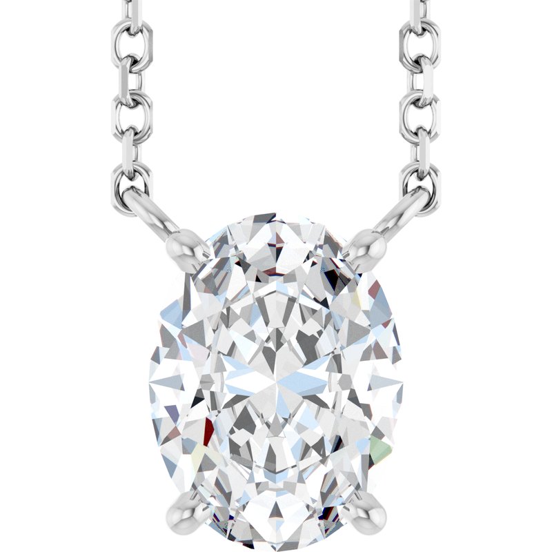 Solitaire Necklace — Diamond 18″