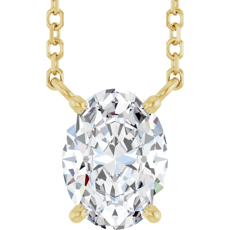 Solitaire Necklace — Diamond 18"