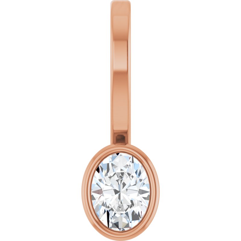 Bezel-Set Solitaire Charm/Pendant No. 3